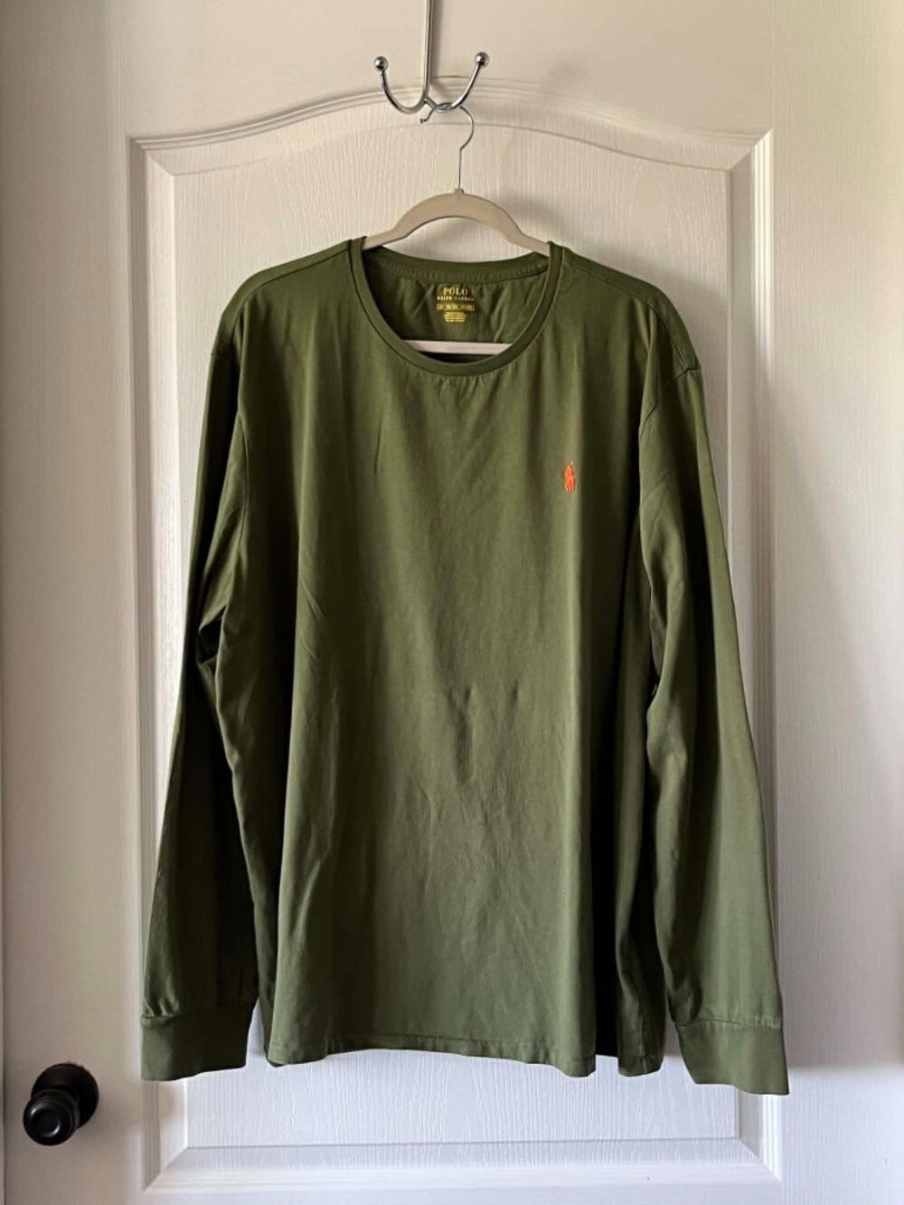 Polo Ralph Lauren Long Sleeve Cotton Jersey Crewneck T-Shirt Men's sz XXL Green